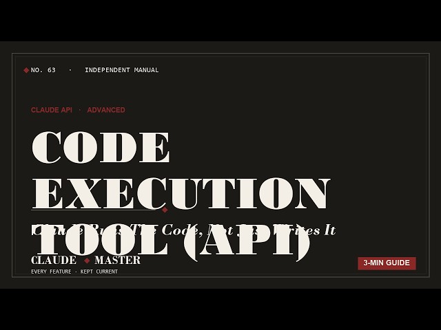 Claude's Code Execution Tool: Run Python and Bash in a Sandbox via API | Claude Master
