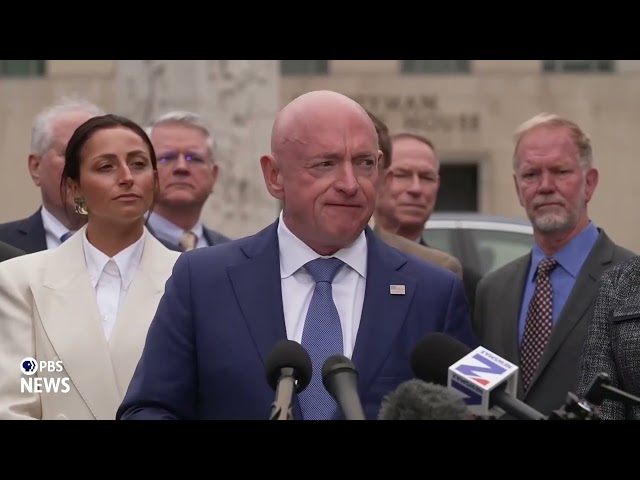 WATCH: Trump and Hegseth 'picked the wrong guy,' Sen. Kelly says outside court