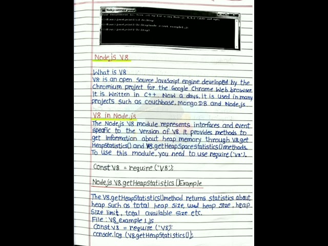 Node Js Tutorial for Beginners // Node Js Playlist // Node Js Hand writing Notes // Node Js Project