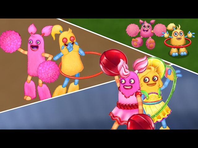 PomPom and Hoola Duet: All Sounds & Animations on All Islands (My Singing Monsters)