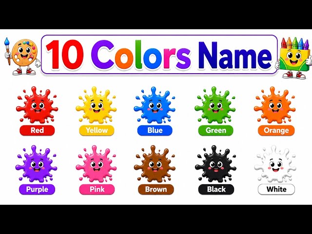 Learn 10 Basic Colors with 30 Things | English Vocabulary for Kids