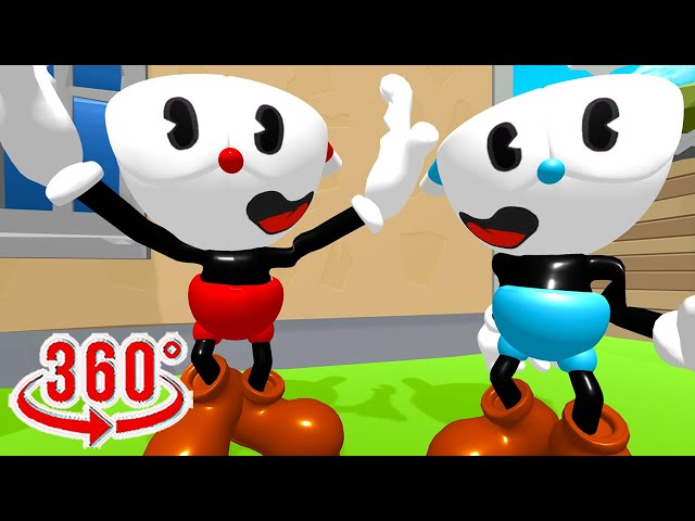 Cuphead Funny Moments meme 360 VR - Funny 360° Video