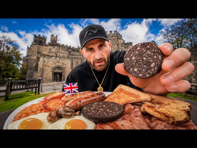 Blood Sausage! FULL English Breakfast at a 450 Year Old Pub