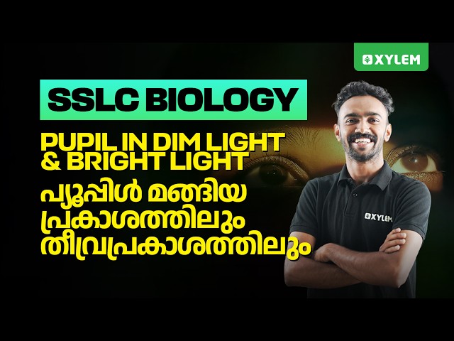 SSLC Biology: Pupil in Dim Light & Bright Light | പ്യൂപ്പിൾ മങ്ങിയ പ്രകാശത്തിലും തീവ്ര പ്രകാശത്തിലും