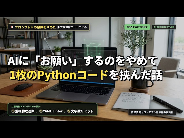 【AIが狂う理由】「プロンプトでお願いするな」壊れない自動化を作る二層防御の仕組み【Nano×Ann対談・完全長編版】