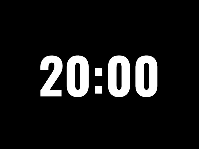 20 Minute Simple Timer - Great for Work,  Quick Tests,  Classroom , Study & Focus Sessions