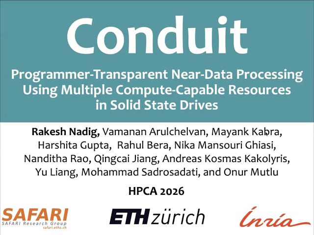 Conduit: Programmer-Transparent NDP Using Multiple Compute-Capable Resources in SSDs - HPCA 2026