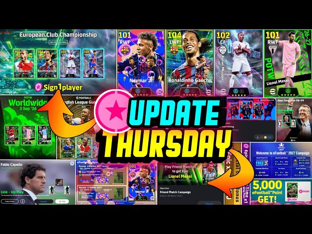 eFootball 2027 New Update!! Free Epic 😍 New Treasure Link, Thursday Potw & Free Coins Campaign