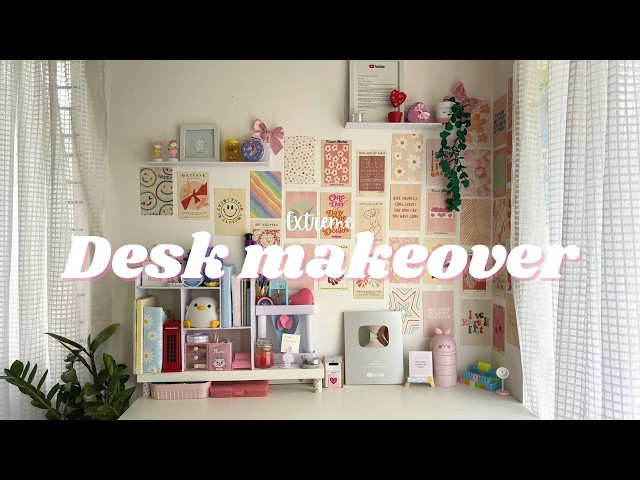 Extreme Desk Makeover 🧸☁️ || Pinterest Inspired 📍|| Cuddle Cloud