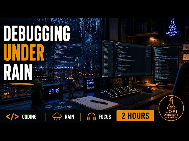 Debugging Under Rain 🌧️ Melancholic Lo-Fi for Coding, Deep Work & Focus | Rainy Programmer Room
