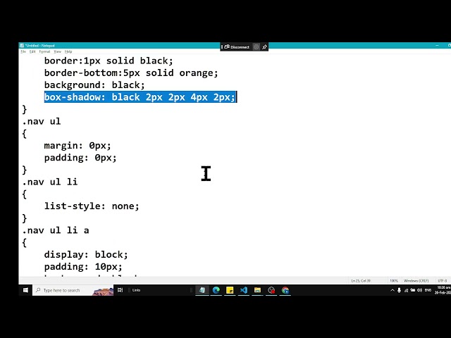 Simple Navigration Bar in HTML CSS