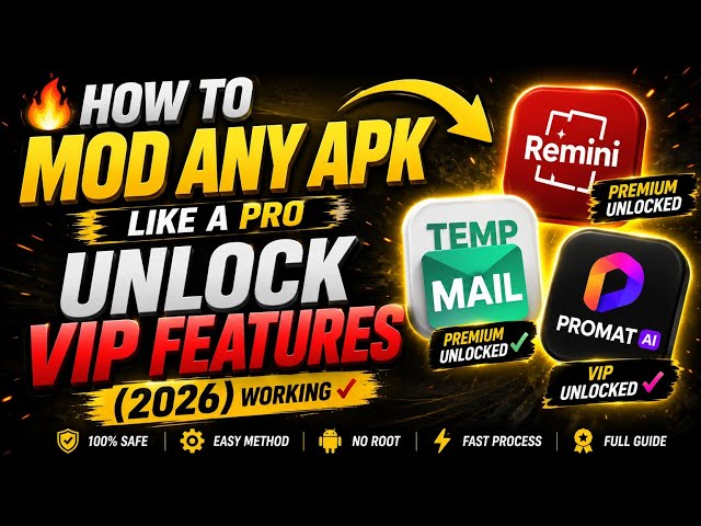 🔥 How To Mod Any APK Like a Pro | Unlock VIP Features (2026) With MT MANAGER