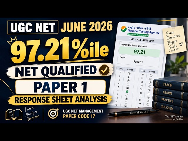 UGC NET June 2026 Response Sheet detailed Analysis | Paper 1 | Moderate to Difficult Paper