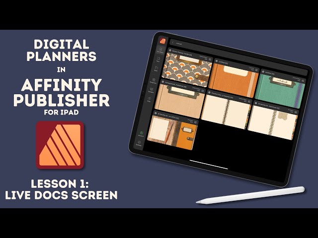 Affinity Publisher for iPad | Digital Planner Series | The User Interface | Live Docs Screen