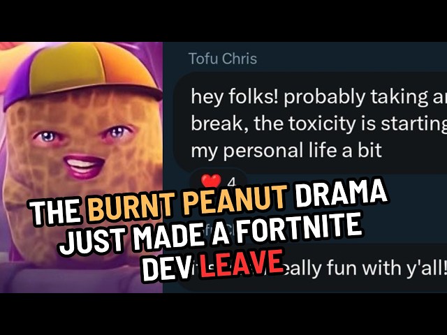 People are OUTRAGED at the Burnt Peanut Skin in Fortnite, but one dev got harassed offline from it