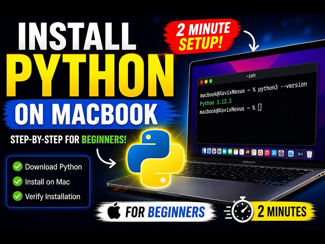 How to Install Python on MacBook (Step-by-Step for Beginners) 🐍 #coding #beginners #developer