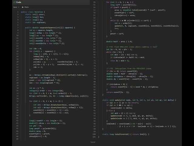 3454 Separate Squares II