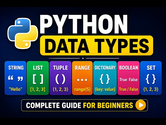 Python Data Types: String, List, Tuple, Range, Dictionary, Boolean Set