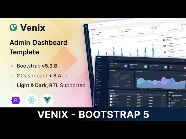 Admin Templates: Venix – Bootstrap 5 Admin Dashboard Template
