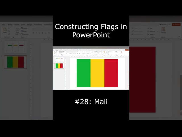 Constructing Flags in PowerPoint: Mali #flags #mali