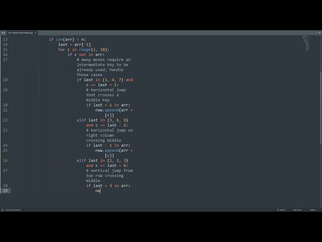 Leetcode 351. Android Unlock Patterns in Python | Python Leetcode | Python Coding Tutorial | ASMR