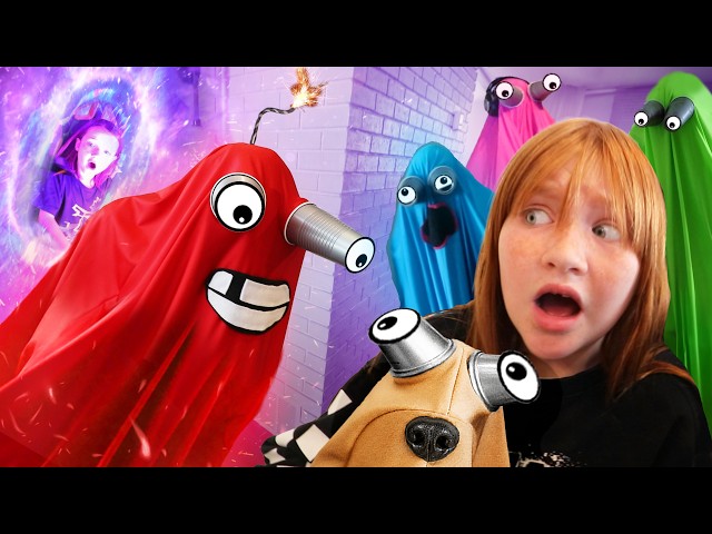 RAiNBOW GHOST 5 - a NEW PORTAL and RED!! Adley meets Olive & Koopa ghost dogs who help save Niko