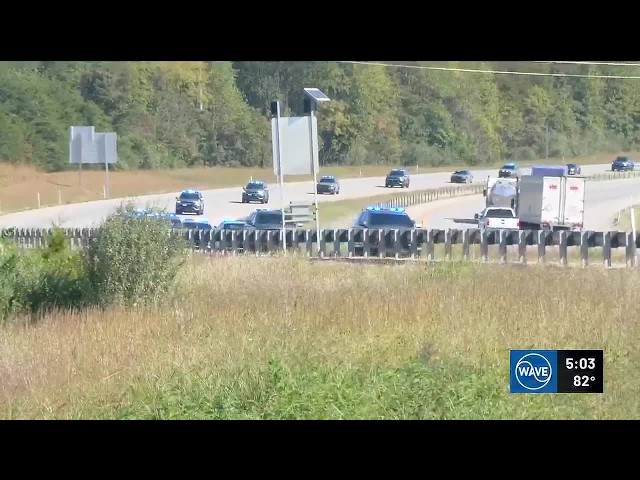 ‘An evil coward took a good man’s life’: Community, law enforcement honor fallen KSP Trooper Hayd...