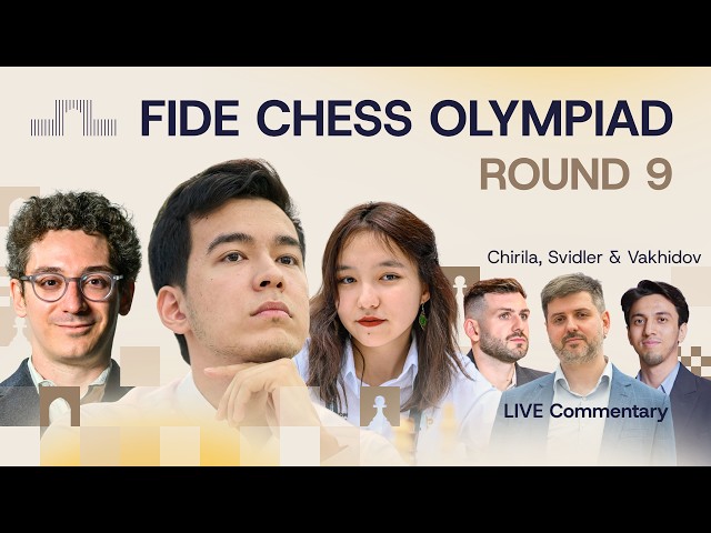 ♟ FIDE Chess Olympiad 2026 | Round 9 | Abdusattorov, Caruana, Nurman & More