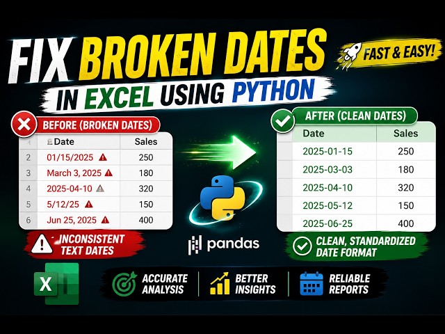 Fix Broken Dates in Excel Using Python (Fast & Easy)