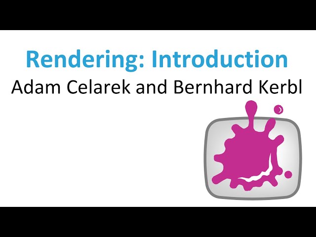 Rendering Course Introduction