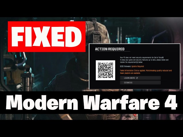 How To Fix Modern Warfare 4 Action Required BIOS Firmware Update Required Error🎮🔥