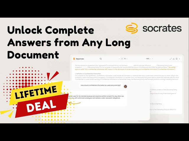 Socrates Lifetime Deal - The Best AI Document Analysis Software in 2026