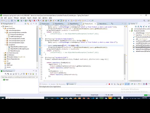 Using springboot for restful web services + Hibernate  Query Language HQL select where like Criteria