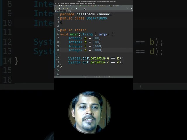Guess the Output - == Operator - Integer - Java in Tamil  - Muthuramalingam - Payilagam #javacourse