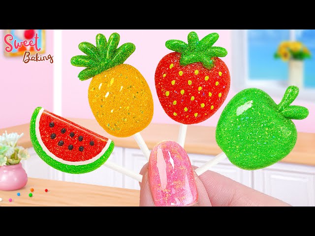 🍓Glitter Rainbow Fruit Jelly🍍How To Make Satisfying Miniature Fruit Jelly Recipe | Sweet Baking