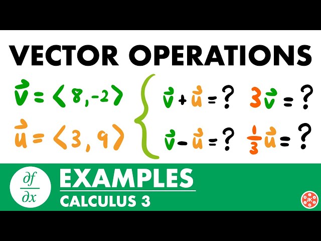 Vector Operations Examples | Calculus 3 - JK Math