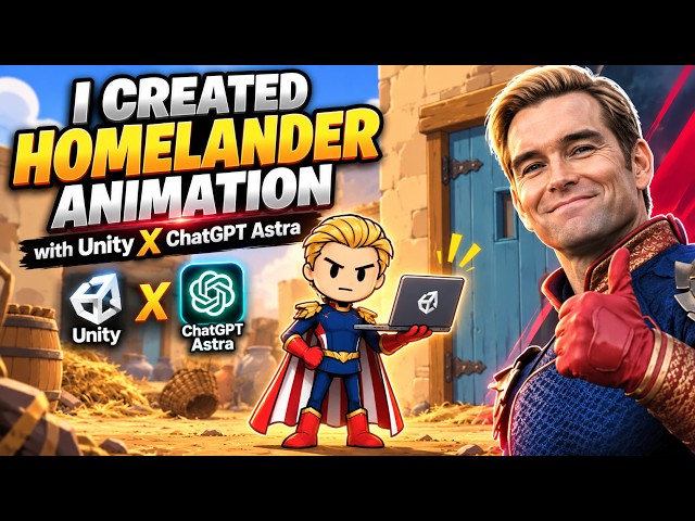 I created Homelander animation in Unity using ChatGPT Astra !!!