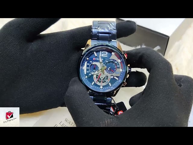 CURREN 8395 Blue Color Watch || Easy Shopping Zone || Bangla Watch Tutorial ||