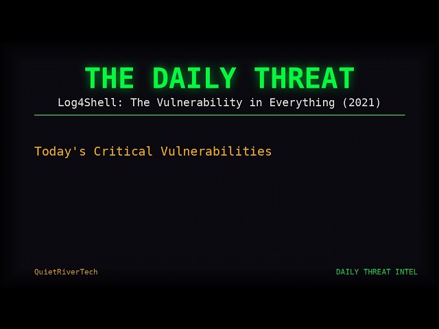 Cold Cases | Log4Shell: The Vulnerability in Everything
