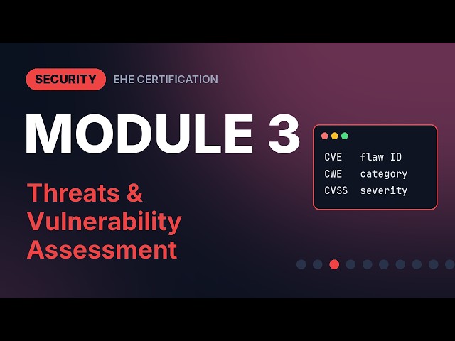 Threats & Vulnerability Assessment | EHE Module 3 (Free Course)