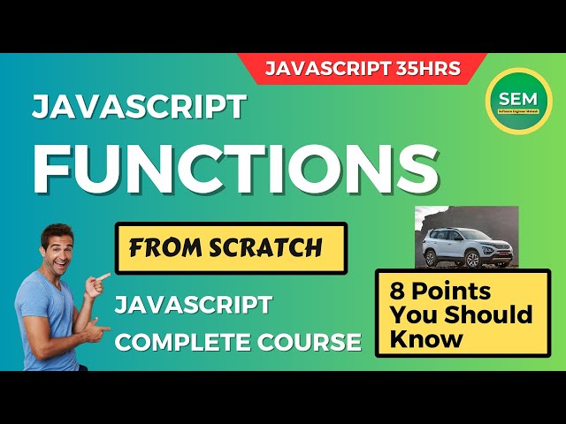 functions in javascript (Hindi) - 8 points to note - JS Full course