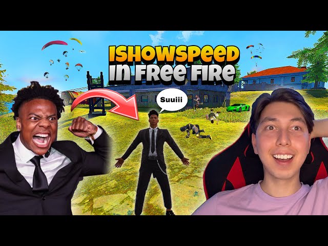 ISHOWSPEED IN FREE FIRE 🍷🗿 - is he pro Player ⁉️ - Mehdix Free Fire