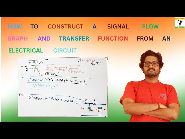 How to construct a signal flow graph and transfer function from an electrical circuit
