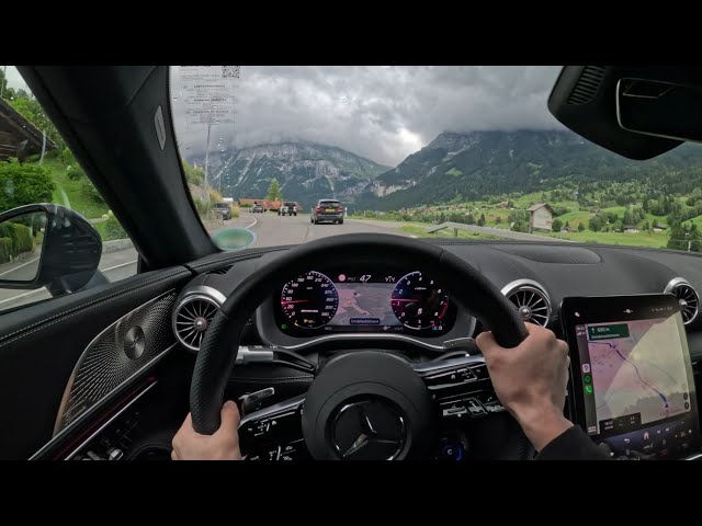 Switzerland Relaxing Scenic Drive: Interlaken to Grindelwald | Mercedes AMG SL63 | 4K ASMR POV