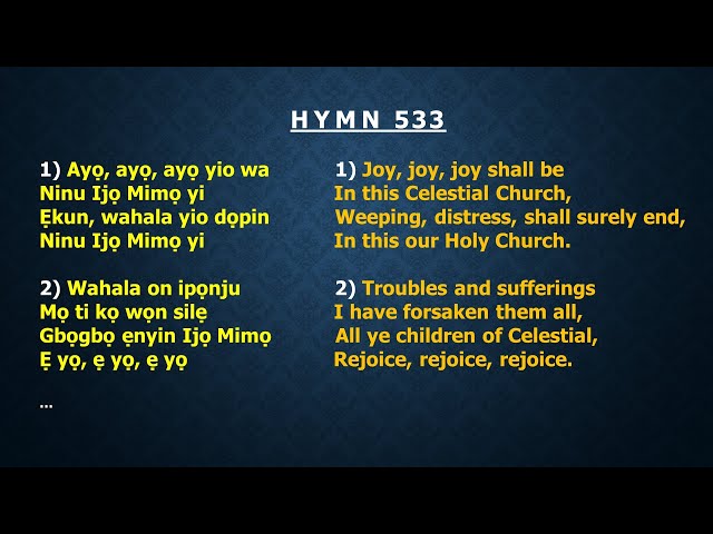 CCC Hymn 533 (Ayo Ayo, ayo yio wa...) CCC,Redemption Parish Winnipeg.Canada