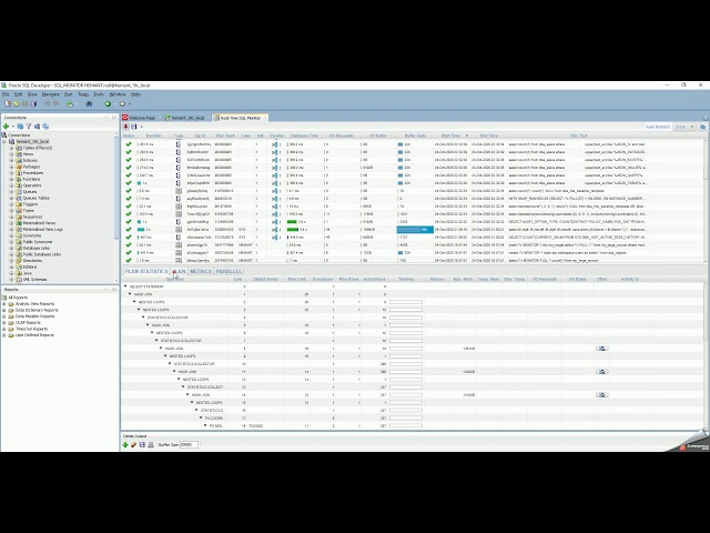 Real Time SQL Monitoring with SQL Developer