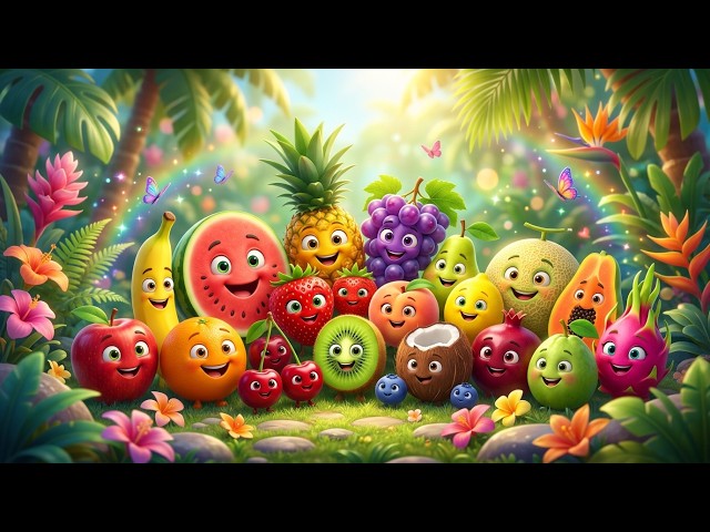 Learn Fruit Names for Kids 🍎🍌 | Fun Fruits Learning Video for Toddlers & Preschoolers | 3D Animation