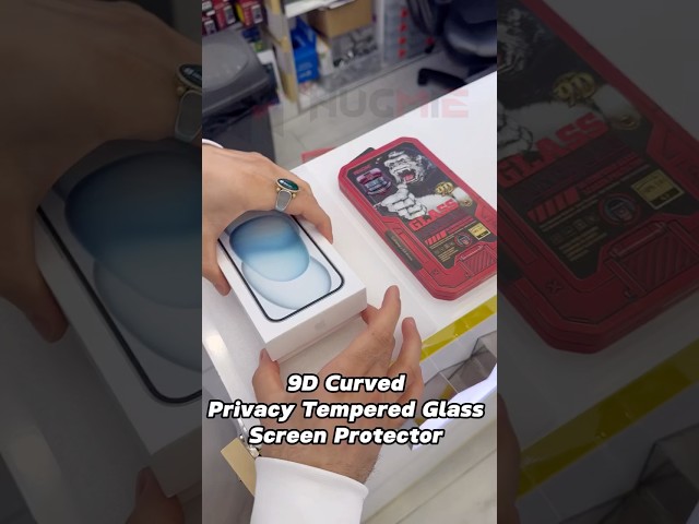 9D Curved Privacy Tempered Glass Installation at Hugmie #privacyprotection #temperedglass