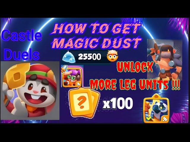Castle Duels :Part 1 🤯 How to get Magic Dust 😾And Legendary units🥳 For Free #castleduels #castlearif