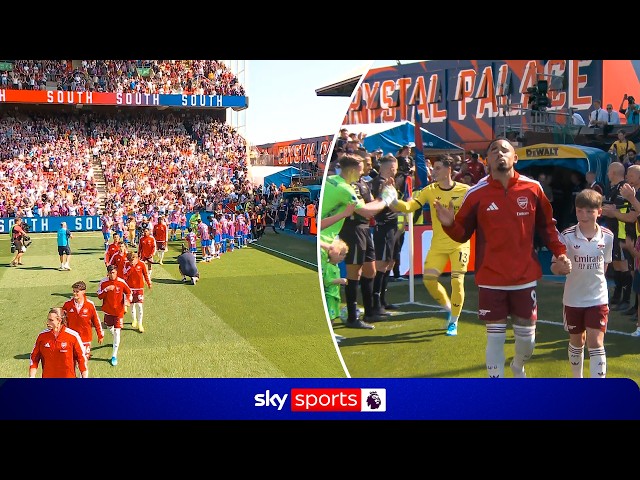 Arsenal receive guard of honour from Crystal Palace 👏🏆